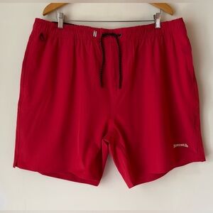 Birdwell Beach Britches Red Board Swim Lined 7.5” Inseam Shorts Sz XXL 2XL